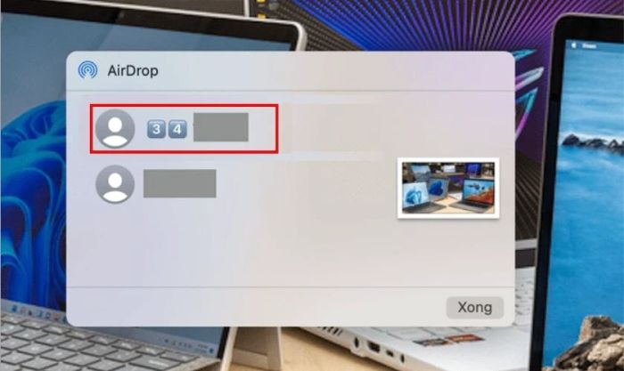 Phương pháp chia sẻ dữ liệu giữa hai máy tính MacBook bằng AirDrop
