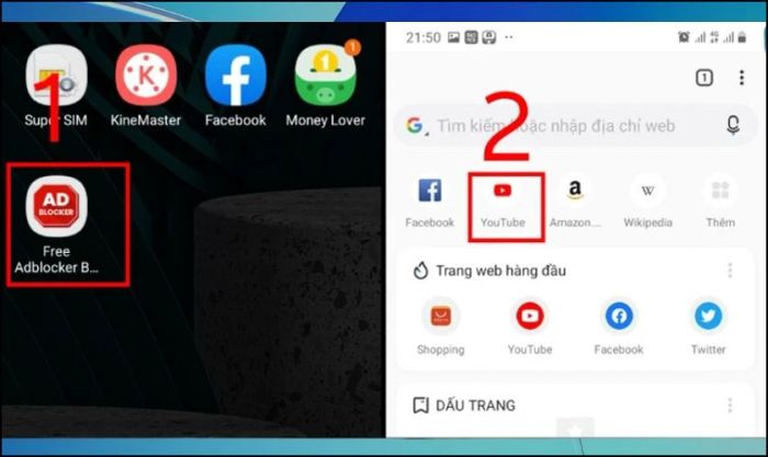 Chặn quảng cáo Chrome trên màn hình điện thoại bằng phần mềm bên thứ ba