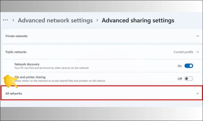 Kích hoạt tính năng chia sẻ mạng trên cả hai máy tính