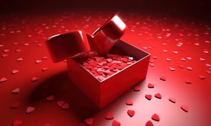 Hình nền Valentine tone đỏ rực rỡ đẹp