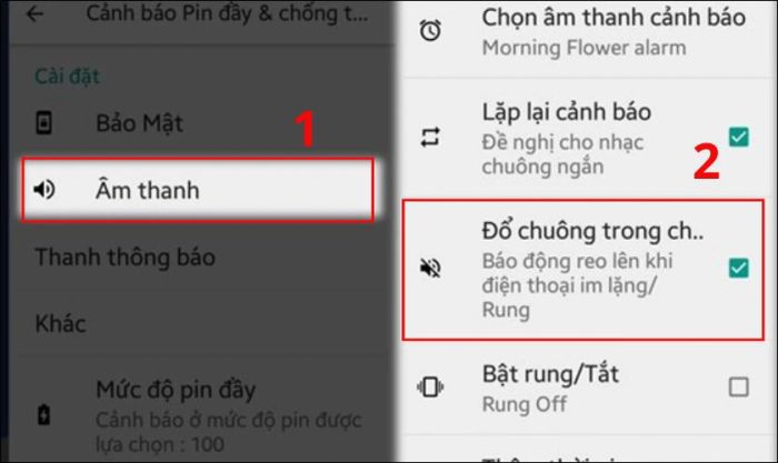 Tùy chỉnh âm thanh và độ nhạy của cảnh báo (nếu cần thiết).