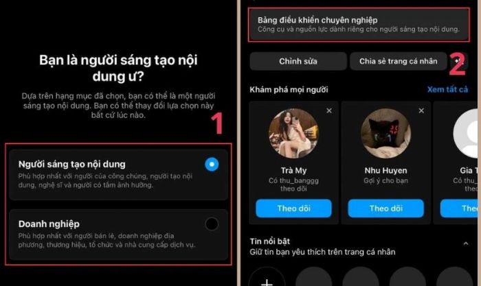 Bảng điều khiển chuyên nghiệp