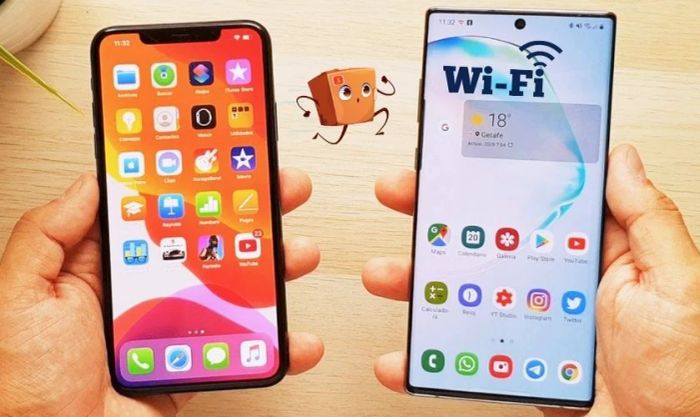 Sử dụng tính năng chia sẻ Wi-Fi trực tiếp và đặt hai thiết bị gần nhau