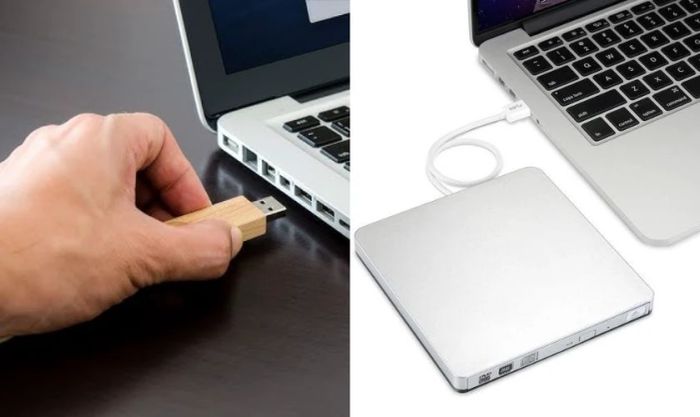 Sử dụng bộ nhớ ngoài, USB/SSD