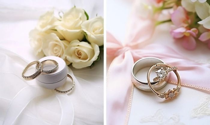 Hình nền với chiếc nhẫn xinh xắn