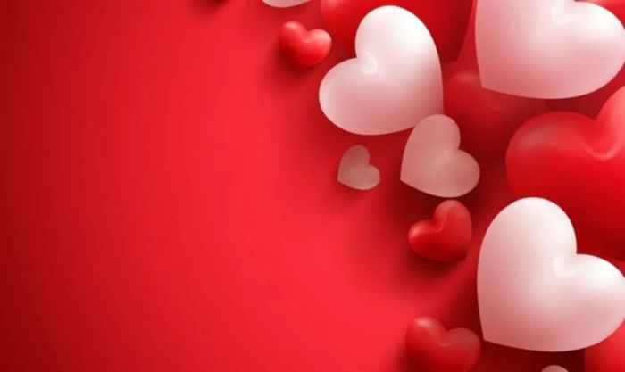Hình nền Valentine tone đỏ rực rỡ 4K