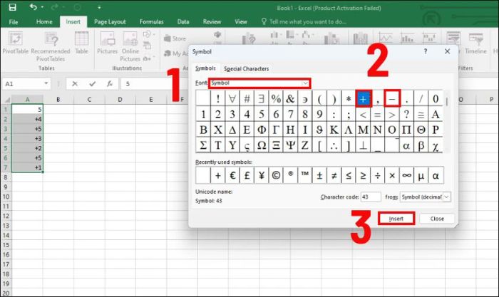 Trong hộp thoại Symbol, bạn hãy chọn Font là Symbol để thấy các ký tự hiển thị.