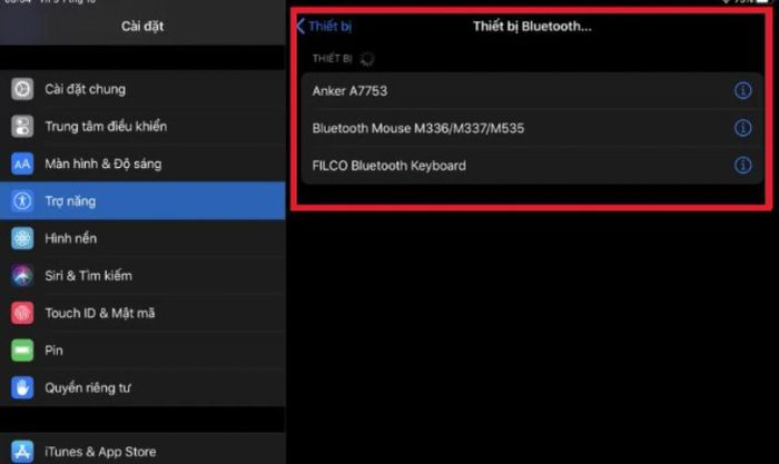 Chọn thiết bị Bluetooth bạn muốn kết nối