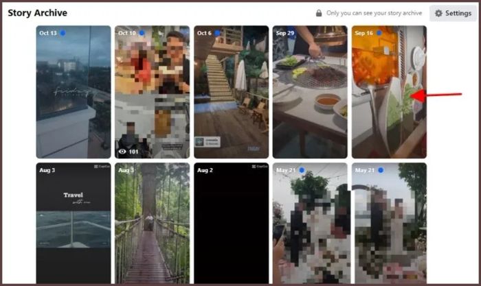 Tìm story và nhấn vào để kiểm tra ai đã xem