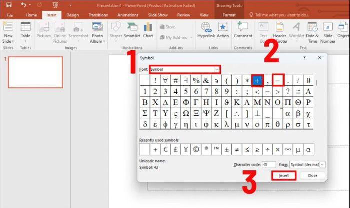 Trong hộp thoại Symbol, hãy tiếp tục chọn font Symbol để tiếp tục thao tác.