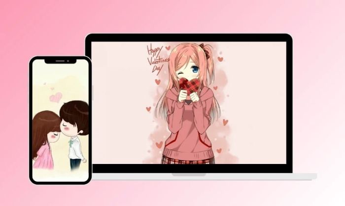 Kích thước hình nền Valentine chuẩn