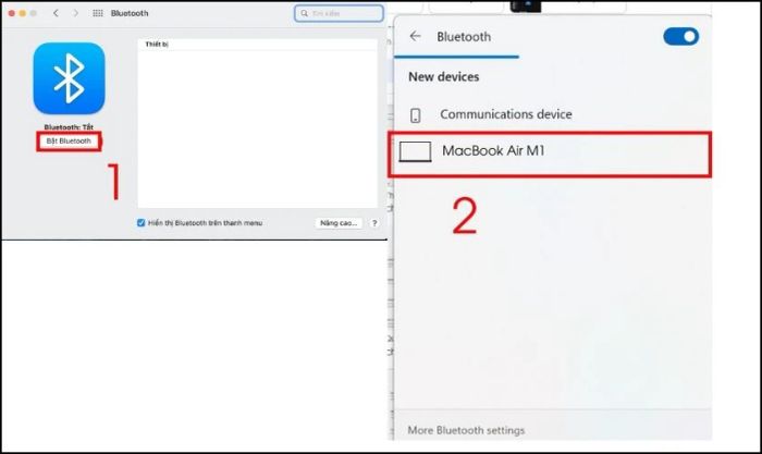 Phương pháp chia sẻ dữ liệu giữa máy tính Windows và MacBook qua Bluetooth