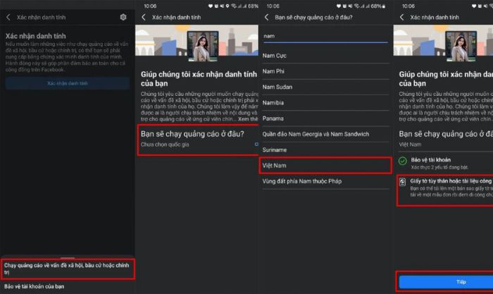 Hướng dẫn xác minh Facebook bằng CCCD - Bước 2