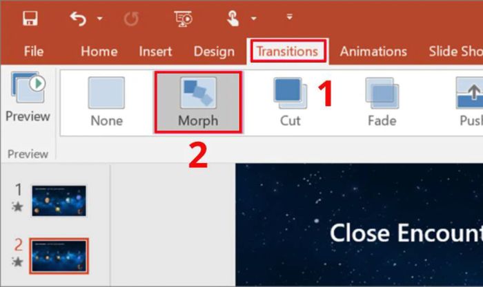 Hướng dẫn sử dụng hiệu ứng Morph trong PowerPoint