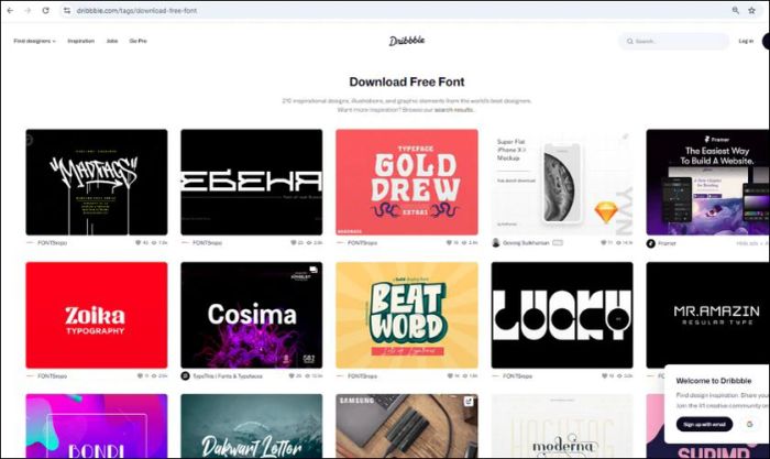 Trang web tải Font chữ để thêm vào PowerPoint - Dribbble