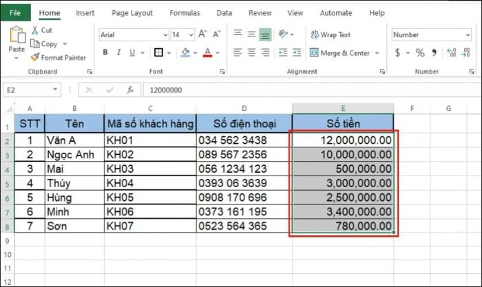 hoàn tất định dạng kiểu số trong excel