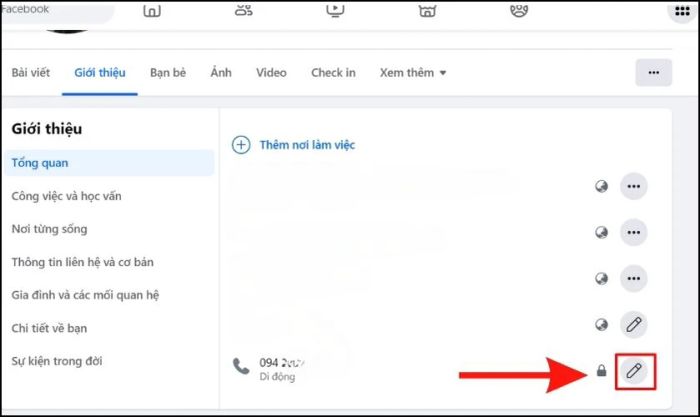 Nhấn vào biểu tượng Chỉnh sửa