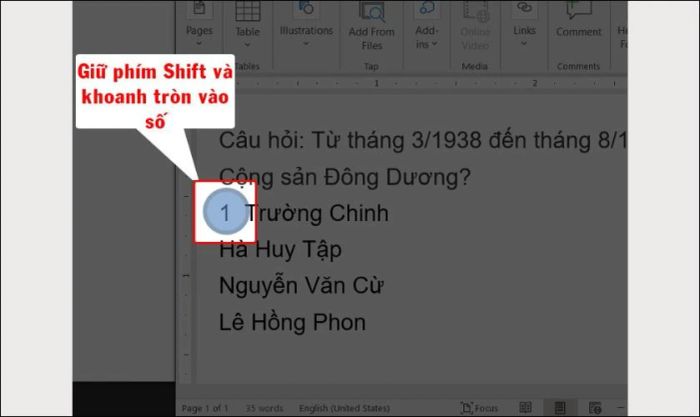 Nhấn giữ phím Shift và kéo chuột đến vị trí cần khoanh tròn