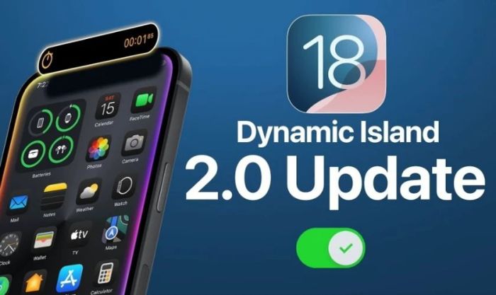 Cập nhật iOS mới nhất để đảm bảo hỗ trợ đầy đủ cho Dynamic Island