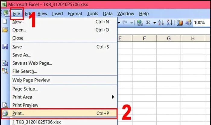 Cách thiết lập lệnh in trên máy tính