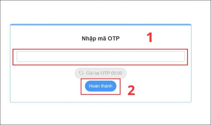 Sau khi hoàn tất, nhấn Hoàn thành để gửi báo cáo