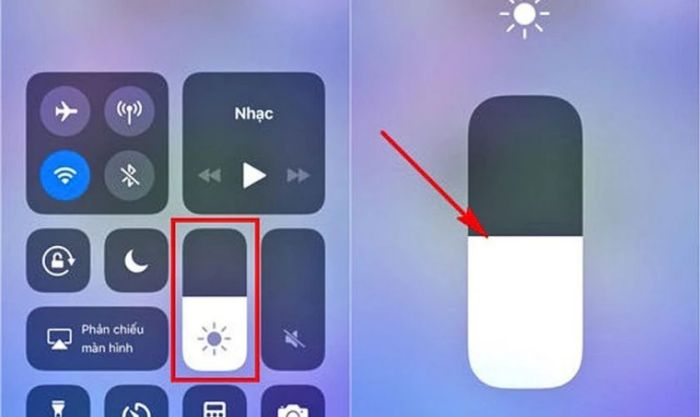 Giảm độ sáng màn hình iPhone để tiết kiệm pin hiệu quả