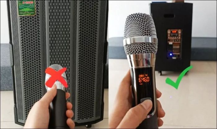 Khoảng cách giữa loa và mic quá gần là nguyên nhân chính gây ra tiếng hú trong loa