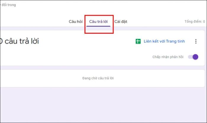 Hướng dẫn xem câu trả lời Google Form sau khi có người điền