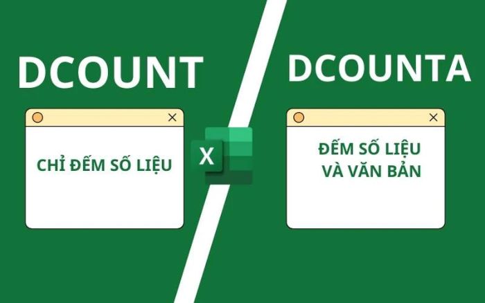 So sánh hàm DCOUNT và hàm DCOUNTA trong Excel