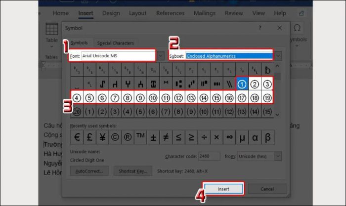 Hướng dẫn chi tiết cách khoanh tròn trong Word đơn giản và dễ thực hiện