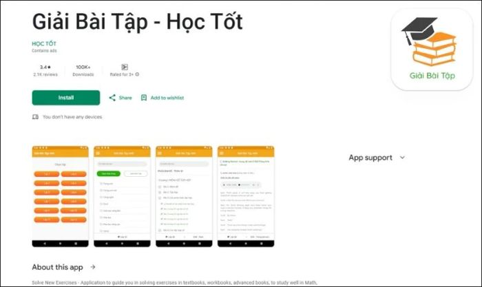 Giải bài tập học tốt - Ứng dụng học tập hữu ích đáng để tải và cài đặt