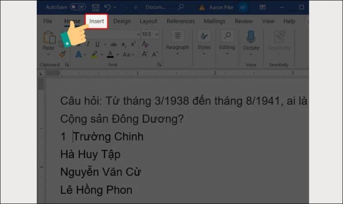 Hướng dẫn chi tiết cách khoanh tròn trong Word bằng Shapes dành cho người mới bắt đầu