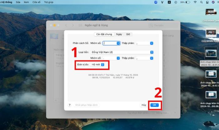 Hướng dẫn chuyển đổi inch sang cm trong PowerPoint trên MacBook