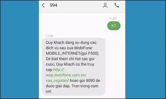 Hướng dẫn kiểm tra gói cước MobiFone đã đăng ký qua tin nhắn