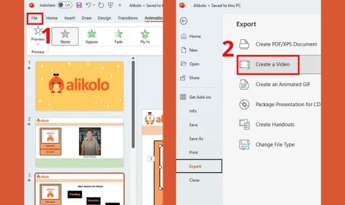 Chuyển đổi PowerPoint thành video