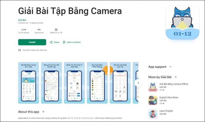 Giải bài tập bằng camera - Ứng dụng giải tiếng Anh qua hình ảnh đáng tin cậy