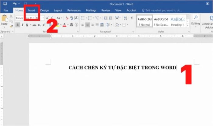 Cách sử dụng Symbol để chèn ký tự đặc biệt trong Word