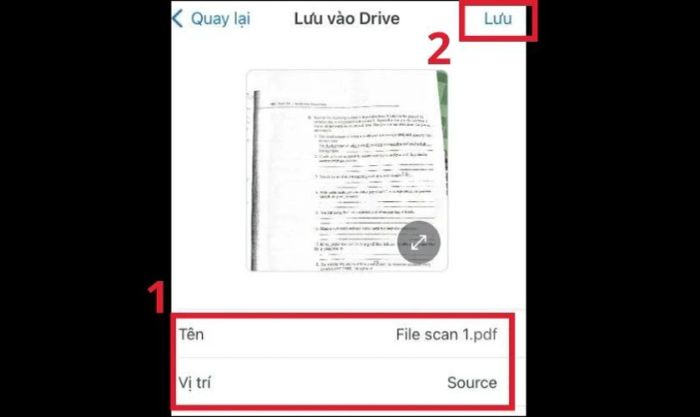Đổi tên và chọn nơi lưu trữ tài liệu theo ý muốn của bạn