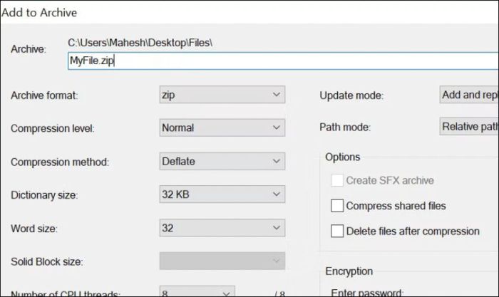 Hướng dẫn tạo file ZIP trên Windows bằng phần mềm bên thứ ba