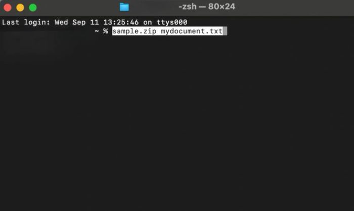 Hướng dẫn tạo file ZIP bằng Terminal trên Mac