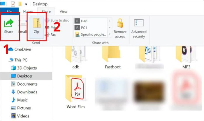 Hướng dẫn tạo file ZIP bằng tính năng Explorer