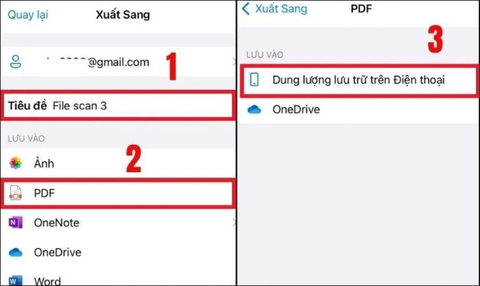 Đặt tên và chọn định dạng để lưu trữ tài liệu theo ý muốn.