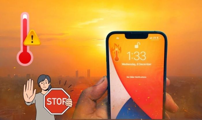 Tránh sử dụng thiết bị ở những nơi có nhiệt độ cao