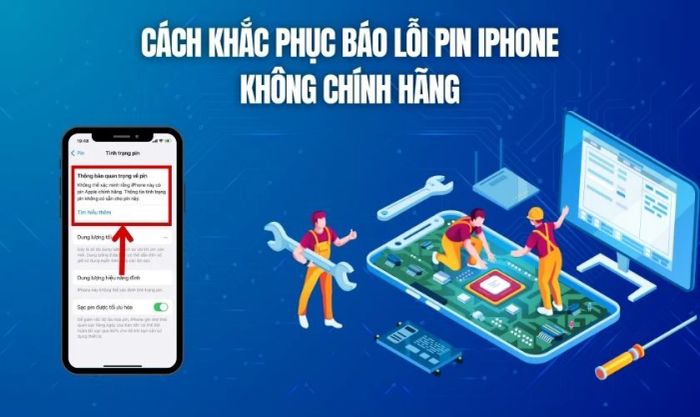 Tắt thông báo lỗi pin không chính hãng trên iPhone