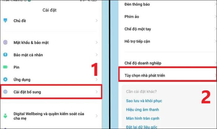 Tùy chọn nhà phát triển là gì?