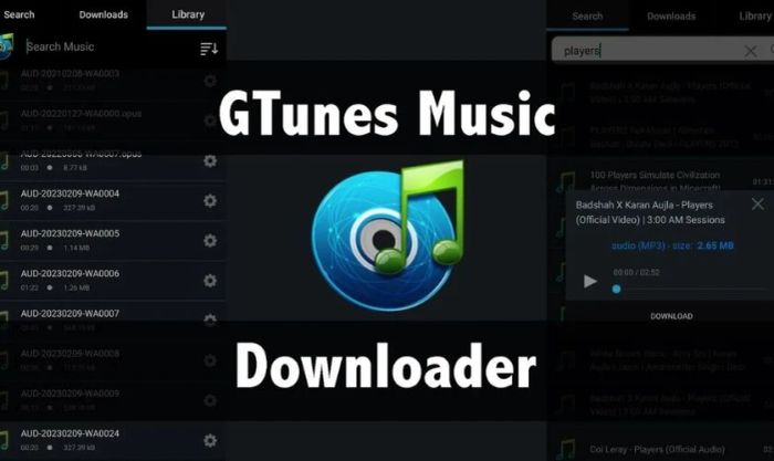 Gtunes Mp3 Music Download là ứng dụng tải nhạc được nhiều người dùng Xiaomi yêu thích