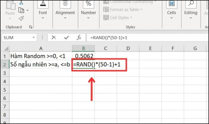 Tạo số ngẫu nhiên trong khoảng từ a đến b bằng hàm Random