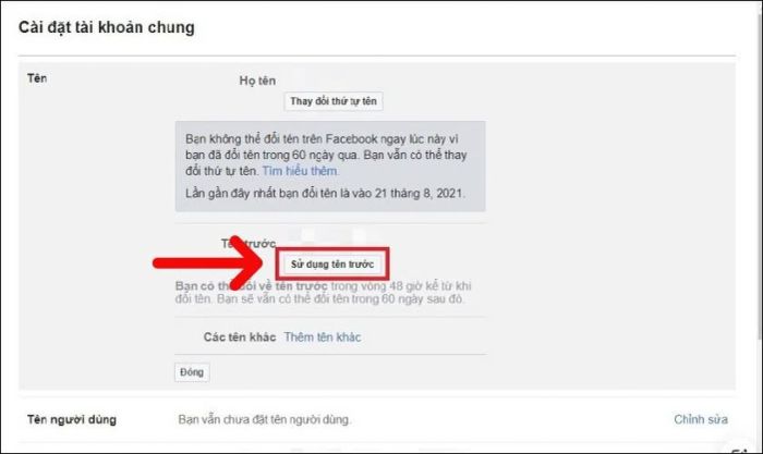 Nhập mật khẩu Facebook của bạn, sau đó chọn Sử dụng tên trước để hoàn thành