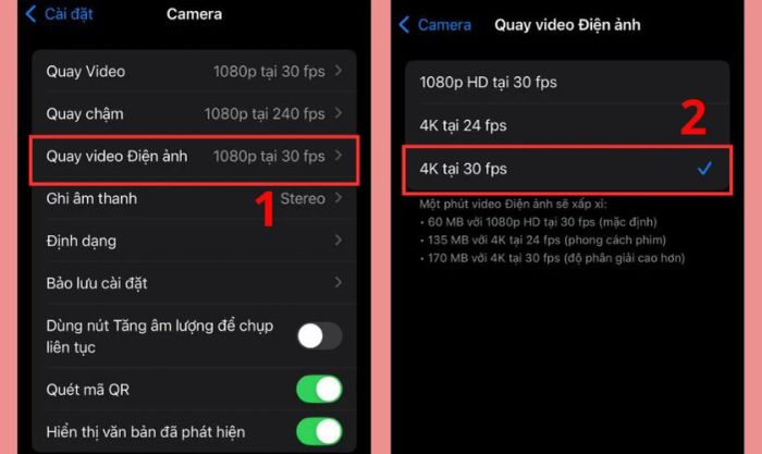 Hướng dẫn kích hoạt chế độ Cinematic 4K