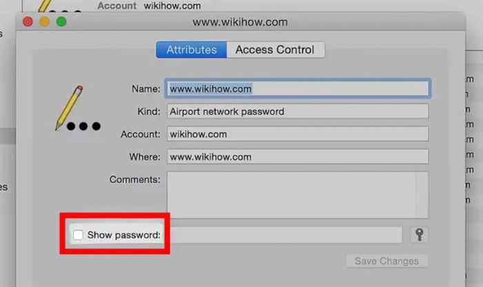 Tích vào ô Show password để hiển thị mật khẩu Wi-Fi đã lưu